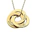 MyNameNecklace Personalized Russian Ring Engraved Name Necklace - Personalized 3 Circles Disc Christmas Jewelry Gift for Mom Wife