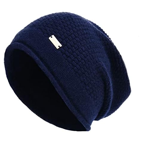 jaxmonoy Women's Cashmere Slouchy Beanie Cover