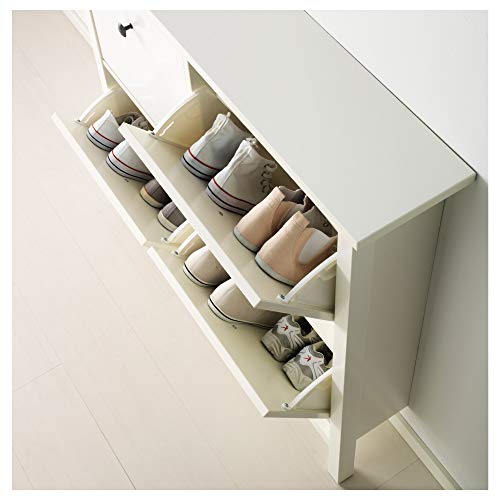Meuble à chaussures blanc MBI à 4 compartiments compact pour entrée - 5
