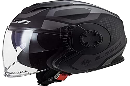 LS2 Verso Marker Casco de Moto, Unisex, Black Titan, XXXL
