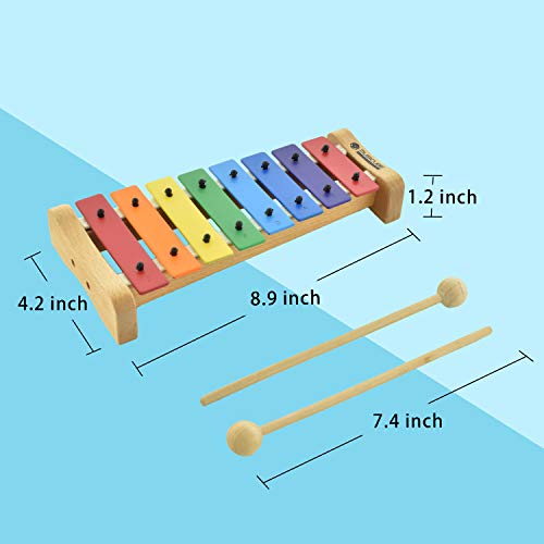 Musicube Xylophone With Harmonica For Kids Orff Instruments Wooden Xylophone With Mallets Toddler Baby Musical Instrument Educational Music Toys Christmas Day Gifts For Boys Girls #TOP4