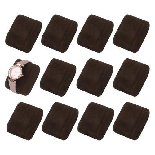 uxcell 12pcs Bracelet Watch Pillow Velvet Jewelry Display Pillows Cushion Pad Watch Storage Pillow for Watch Box Dark Brown by uxcell - Used condition - CA$8.75