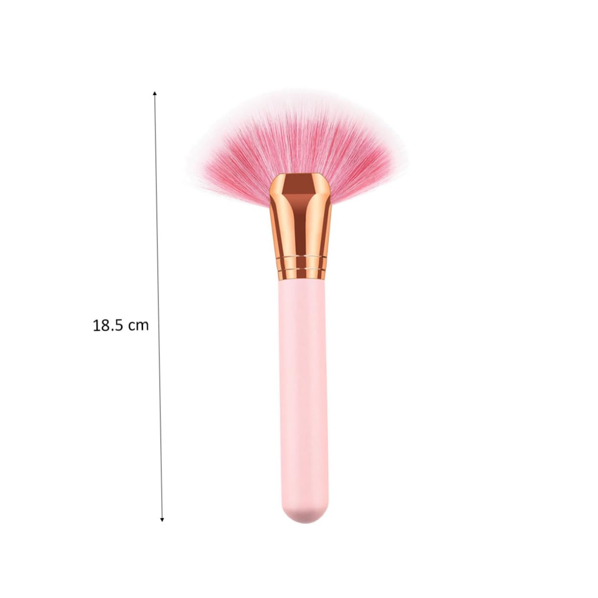 OSOLADY 2Pcs Premium Wooden Handle Makeup Brush Fan Shape Nylon Bristles Powder Brush for Daily and Professional Use No Shedding Easy to Clean for Makeup Application