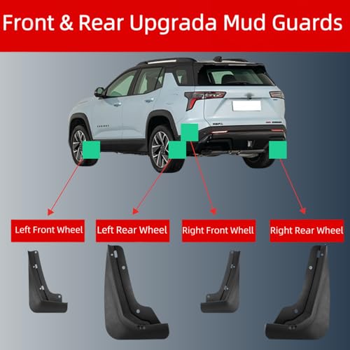 Image of Mud Flaps for 2024 2025 Chevrolet Equinox Plus，Wheel & Tire Splash Guards, Mudflaps for Car, All Weather Tire Protector Splash Guards Mudflaps for Chevrolet Equinox Exterior Accessories
