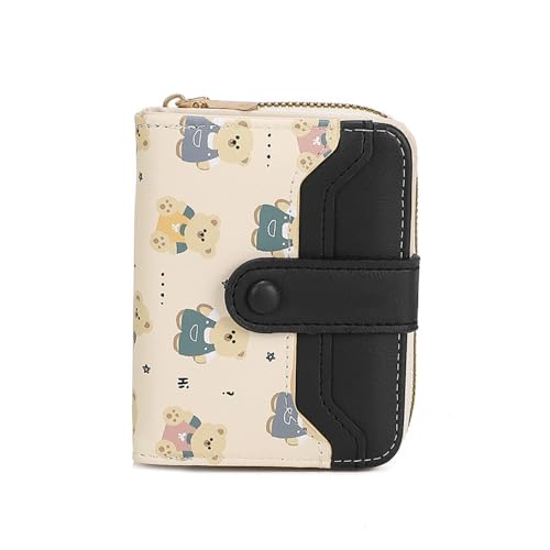 Short Printed Wallets Multi-card Slots for ID Storage Zipper Coin Purses Small and Portable Daily Commuting