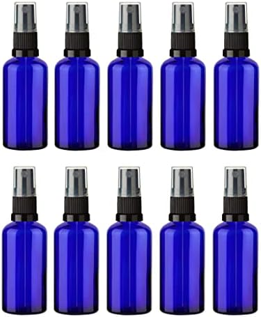 Avalon 10ml Amber Brown Glass Bottles with Black Atomiser Spray - Pack of 10 - Refillable, Reusable, Travel Sized - Perfect for Aromatherapy, Perfumes, Essential Oils, Aftershaves, Skincare and More
