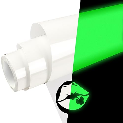 WRAPXPERT White Glow in The Dark Vinyl,Glow in The Dark Permanent Adhesive Vinyl Roll for Wrap,Stickers,Decal,Lettering,12' x5ft