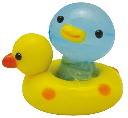 かわいい 手作り ガラス細工 アヒル浮輪ペンギン CYK1413