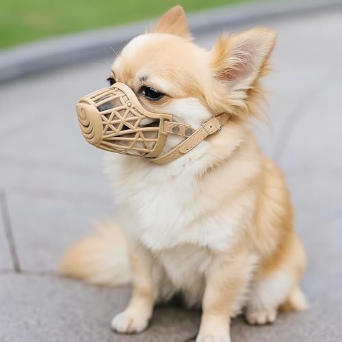 Image of RvPaws Dog Mouth Cover Muzzle /Bite Guard with Adjustable Strap Size (Small No-3)