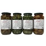 🌿 Aceitunas Gordal con un aliño ligeramente picante que le fascinara. Estas aceitunas se caracterizan por ser de un tamaño superior a las aceitunas típicas y por su ligero sabor picante. El aliño con el que se han elaborado comprende especias como la guindilla picada, la guindilla cayena y hierbas de la comarca de Campo Real. El proceso de elaboración de estas aceitunas se trata de una serie de lavados para quitar el amargor.