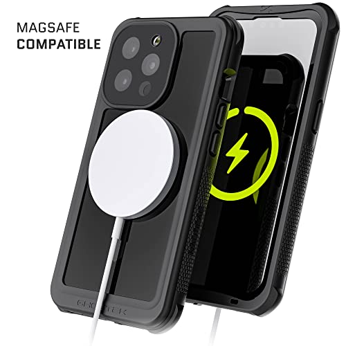 Ghostek Nautical Iphone 13 Mini Case Waterproof With Screen Protector, Belt Clip Holster, And Magsafe Magnet Built-In Protective Full Body Cover Designed For 2021 Apple Iphone13Mini (5.4 Inch) (Black) #TOP5
