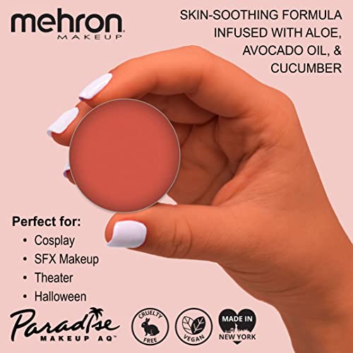 Image of Mehron Makeup Paradise Makeup AQ Refill Size | Stage & Screen Performance, Face & Body Painting, Beauty, Cosplay, and Halloween | Water Activated Face Paint, Body Paint .25 oz (7 ml) (CORAL)