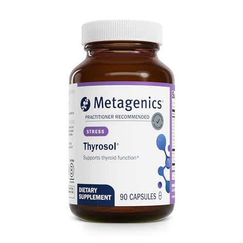 metagenics thyrosol - vitamin amp mineral supplement for healthy thyroid support amp stress-related fatigue - with zinc selenium amp rhizoe extract - 90 capsules