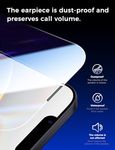 Image of MAGIC JOHN 2 Pack for iPhone 16e Glass Screen Protector Easy Installation | 6.1 inch, Auto Dust-Elimination, Bubble Free, HD Clear，9H tempered glass, Case Friendly, Anti-Shockproof