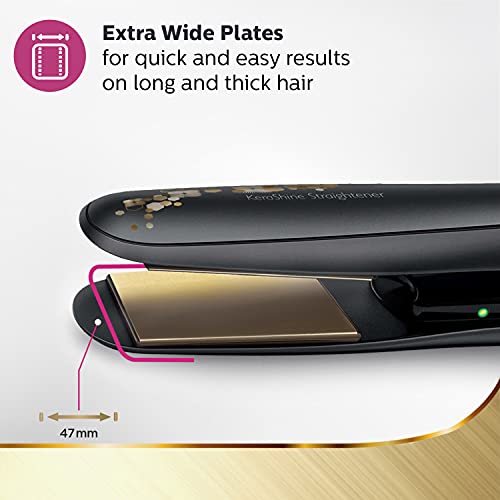 Philips BHS736/00 Kerashine Titanium Wide Plate Straightener with SilkProtect Technology. Straighten, curl, with Instant Shine for Thick Long Hair - Image 7