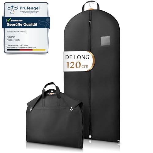 Bruce.® Premium Housse Vetements à Suspendre 120x60cm, Pliable Housse de Rangement Vetement Penderie and Voyage, Idéale comme Housse Costume Homme, Robe de...