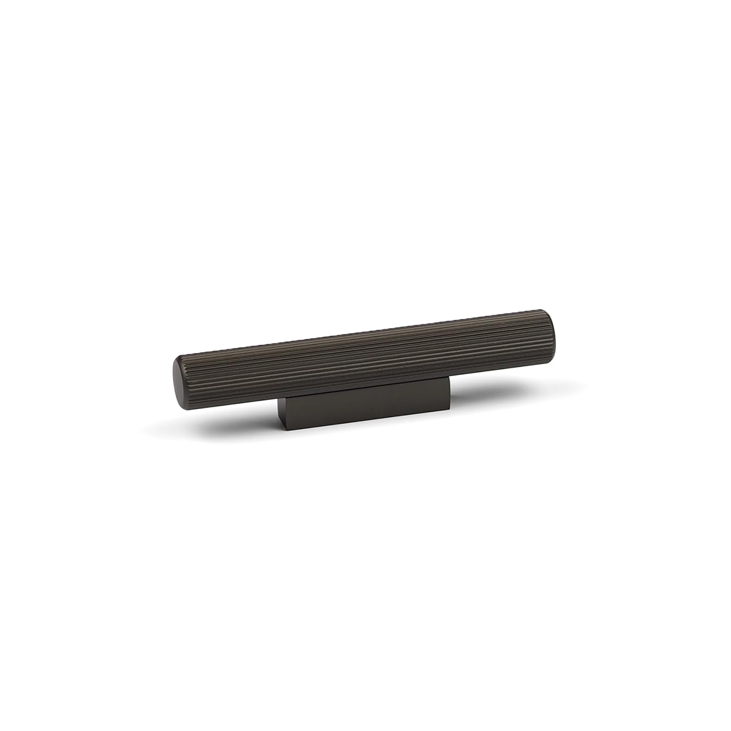 32mm Dark Grey Reeded Grooved Cabinet Handle Door Drawer Pull Knob