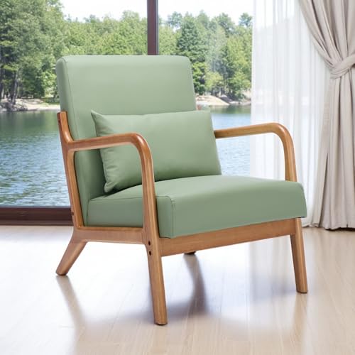Sillón Plegable Faux Leather Verde Menta miniatura 1