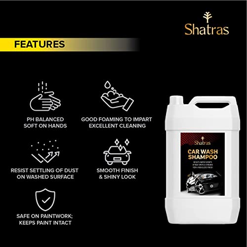 Image of Shatras 3X Extra Ultimate shine Car Wash Shampoo - Thick Suds Shine Enhancing Car Foam Shampoo - Bubblewash Snow Car Foam Shampoo