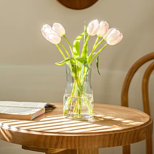 AHAQU 3PCS Clear Flower Vase, 20cm Glass Vase, Glass Vases for Flowers, Modern Vases for Home, Living Room, Office, Wedding Decor - Cosy Home Interiors AHAQU 3PCS Clear Flower Vase, 20cm Glass Vase, Glass Vases for Flowers, Modern Vases for Home, Living Room, Office, Wedding Decor - Image 5