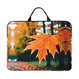 Matériau de haute qualité : fabriqué avec du tissu Oxford 600D (100 % polyester) à l'extérieur, cette housse pour ordinateur portable à motif d'automne est hydrofuge et résistante à la saleté, assurant une longue durée de vie.