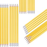 100 Matite HB Con Gomma - Legno Naturale, Già Appuntite, 19cm, Confezione Sostenibile - Foto 4