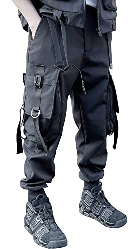 Men's Women Techwear Drawstring Punk Jogger Harem Pants