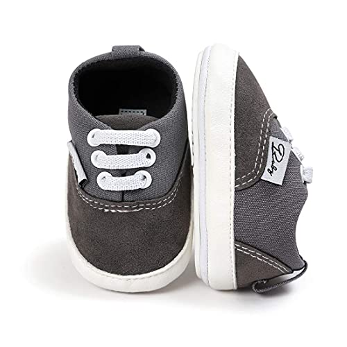 Morbido Infant Baby Boys Girls Canvas Sneaker Toddler Slip On Anti Skid Newborn First Walkers Candy Shoes for 0-18 Months