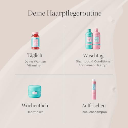 HAIR BURST Shampoo & Conditioner Set für trockenes Haar – Farbschutz & Intensivpflege, frei von Parabenen, Silikonen & SLS, mit Mandelöl, Vanilleextrakt & Aminosäuren (2 x 350 ml)