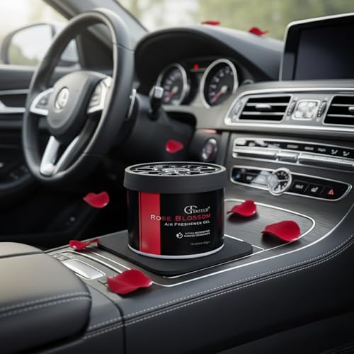 Image of Car Perfume Luxury Long Lasting - Defeur Rose Blossom Gel Car Freshener for Dashboard | Premium Floral Car Air Freshener | Car Perfume Diffuser | Car Accessories 2025 | Odor Eliminator