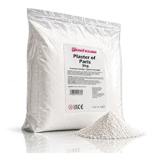 Plaster of Paris 5kg Premium Casting Powder for Moulding Crafts Sculpting & Art Projects Fast Setting Smooth Finish High Strength The Glowhouse