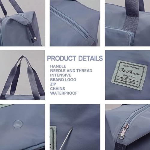 Eranqo Nylon 23 Cms Foldable Duffle Bag for Travelling |Waterproof and Large Travel Bag for Women Luggage | Expandable & Multipurpose Large Capacity Weekender Carry Bag for Women Travel (Multi Colour) 3 416almSD8 L