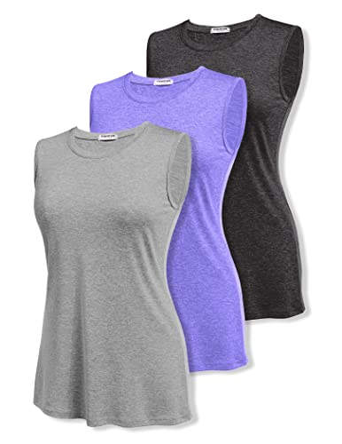 COOrun Women's Sleeveless Athletic Shirts Lightweight Sports Shirt Quick Dry Yoga Tank Tops Muscle Tank