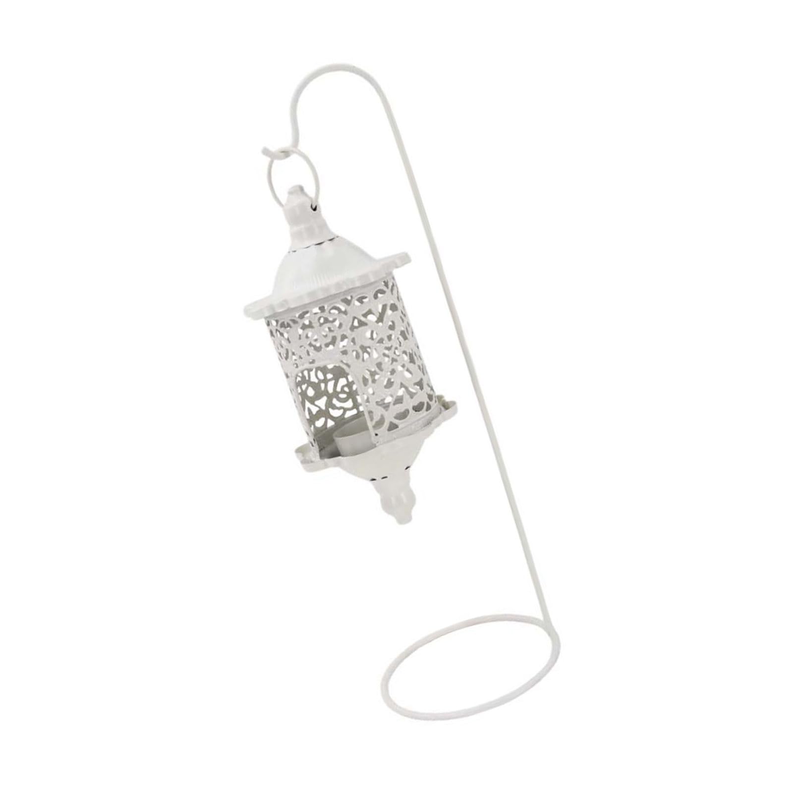 WAGHAVEN Baroques Styles Iron Hanging Stand Tealight Holders with Intricate Cutout Pattern for Romantics Home Decors Iron Birdcage Holders