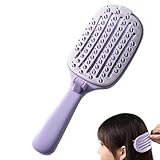 Cepillo de pelo autolimpiable, suministros de peinado plegable con peine de masaje antiestático, herramienta portátil para desenredar el cabello para mujeres, niñas, damas, esposas, madres, hogar
