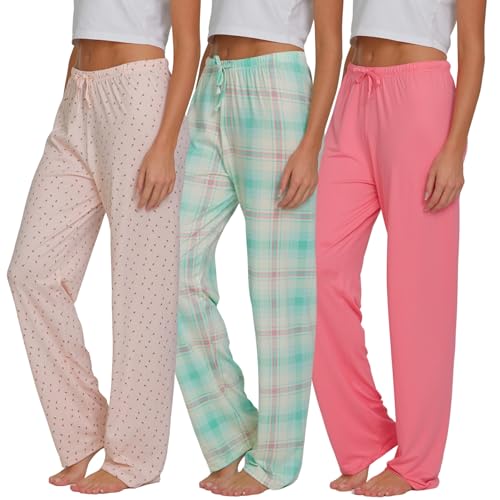 Image of Ultra Performance Pajama Pants Women 3 Pack Soft PJ Lounge Pajama Pants