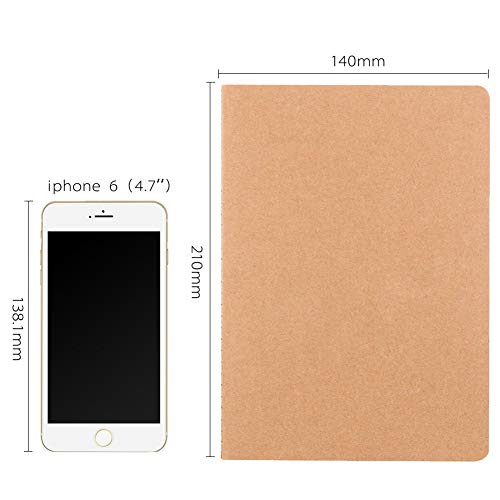 12 Pack Notebook Journals For Travelers, Students And Office, Writing Diary Subject Notebooks Planner With Lined Paper, College Ruled, 60 Pages, 30 Sheets, 8.3X5.5 Inch, A5 Size, Travel Journal Set #TOP6