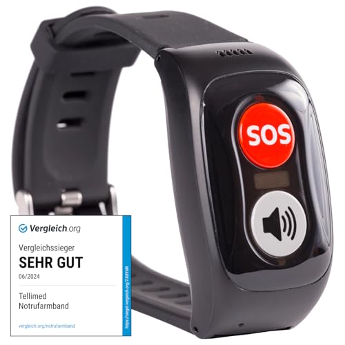 tellimed Carino 4G GPS Notfallarmband Senioren mit...