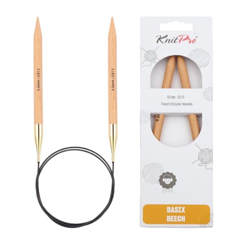 KnitPro Basix Beech Circular Knitting Needles 60 Inches (150 cm) 9 mm