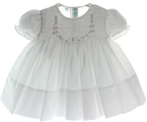 Feltman Brothers Newborn Girls White Smocked Take Home Dress