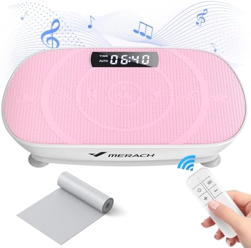 Bild 11 - MERACH Vibrationsplatte, Leistungsstarke Vibrationsplattform für Ganzkörpertraining, Muskelaufbau und -formung, Automatische Geschwindigkeitsregelung, Eingebauter Bluetooth-Lautsprecher