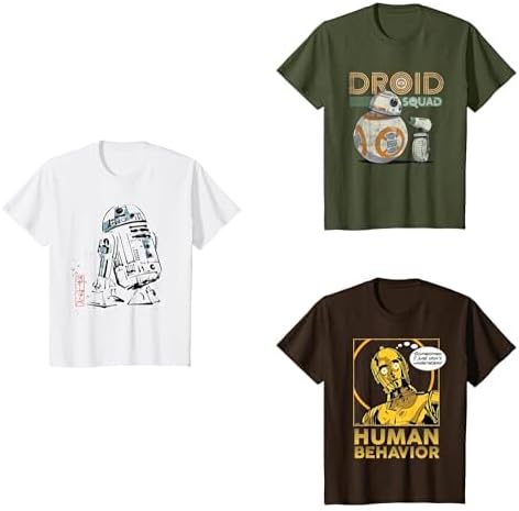 Star Wars Short Sleeve Crew Neck T-Shirts for Boys Girls Toddlers, Multipacks
