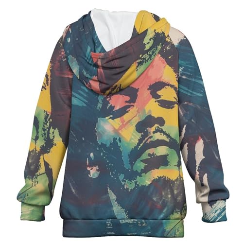 Rasta Tie DyeChildren's Raglan Sleeve Hoodie, Suitable for Home And Outdoor Use14-15Y2