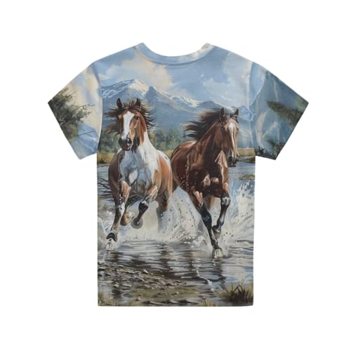 Image of Xhuibop Kids Tshirts Girls Boys 3-16 Years Summer Clothes for Teens Loose Fitting Tops
