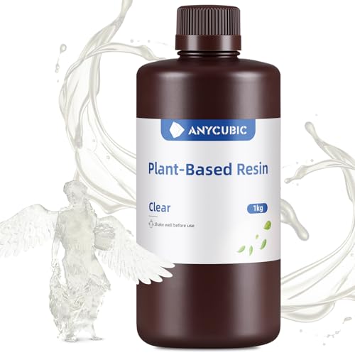 ANYCUBIC RÃ©sine Ã  Base de Plantes pour l'Impression 3D, RÃ©sine Imprimante 3D PhotopolymÃ¨re UV Rapide 405 nm, RÃ©sine VÃ©gÃ©tale pour LCD/DLP/SLA(Transparent, 1000g)