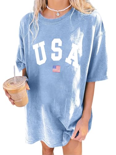 Image of Remidoo Oversized Graphic Tshirts for Women Casual Loose Fit Short Sleeve Tee