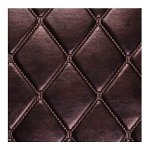 Simili cuir matelassé au mètre pour rénover un canapé en vinyle marron de salon