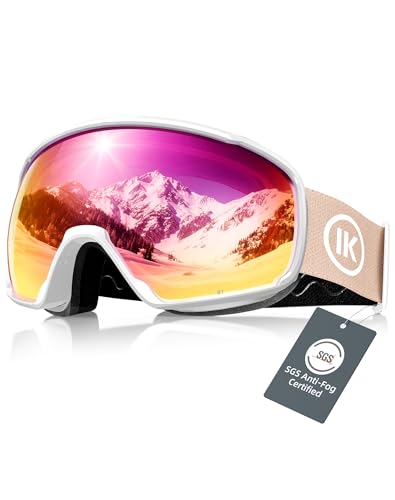 Image of Innerking OTG Ski Goggles, Anti-Fog Snowboard Goggles for Men & Women | SGS-certified anti-fog lenses, OTG over-glasses design, UV protection, and helmet compatibility