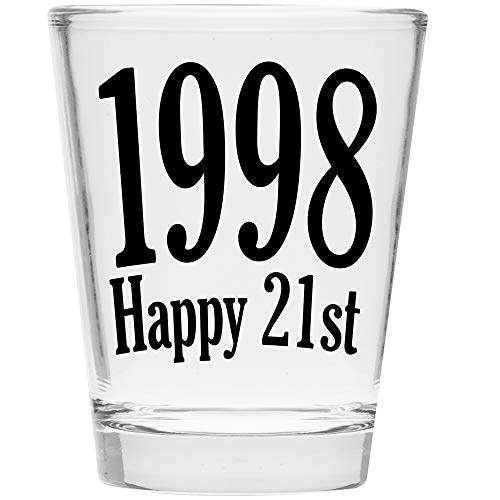 Shot Glass - Happy 21st Birthday Gift - Celebrate Turning Twenty One 21 (1998)