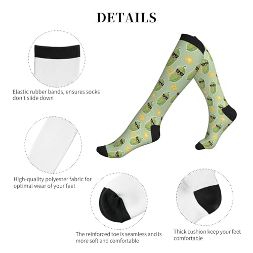 Image of Compression Socks for Women Men Circulation Graduated Supports Socks for Running Travel Nurse Athletic Sports